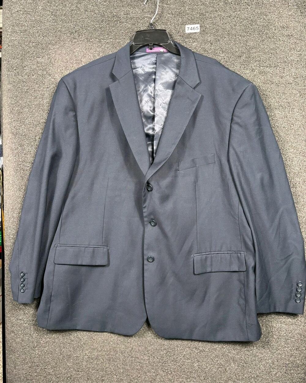Vinci Blazer Mens Size 54 Gray Suit Jacket 2 Button Polyester Designed In Italy